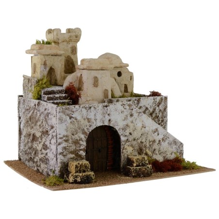 Palestinian village on two floors cm 37,5x31x31, 5 h