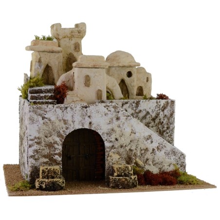 Palestinian village on two floors cm 37,5x31x31, 5 h