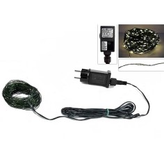 Cadena de 180 micro led blanco cálido con juegos 220v. Mondo Presepi