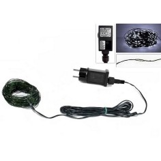 Cadena de 180 micro LED blanco frío con juegos 220v.