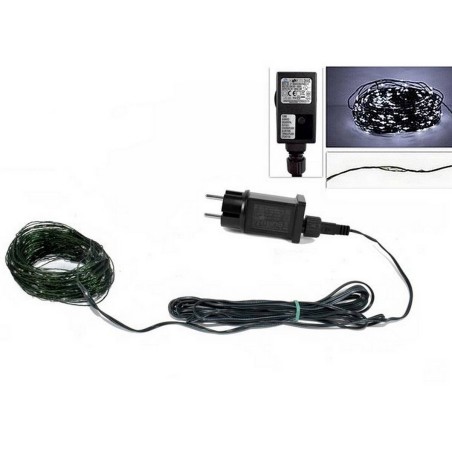 Cadena de 180 micro LED blanco frío con juegos 220v.