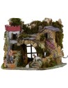 Complete nativity scene with Landi statues and working fountain