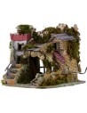 Nativity scene with functioning fountain and cave 37.5x27x30 cm