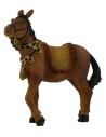 Cavallo marrone con briglie e sella cm 10,8x10,5 h Mondo Presepi