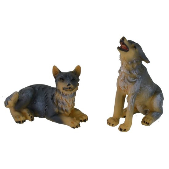 Dos lobos para estatuas de 10-12 cm Mundo Pesebres