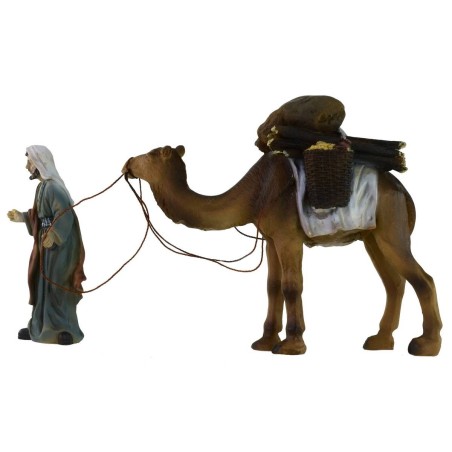 Cammelliere con dromedario serie 9 cm in resina Mondo Presepi