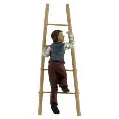 Hombre que sube la escalera de resina serie 11 cm Mundo Pesebres 2