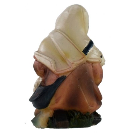 Pastor sentado con cordero serie 9 cm en resina Mondo Presepi