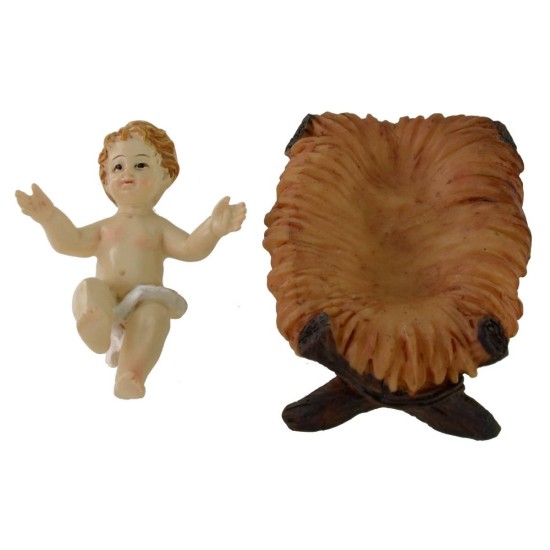 Nativity 3 subjects cm 14 in resin