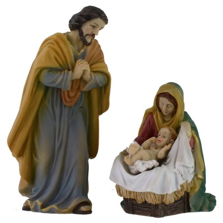 Natività 3 soggetti in resina serie 10 cm Mondo Presepi