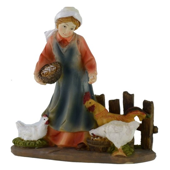 Set 3 women at work 12 cm series in resin