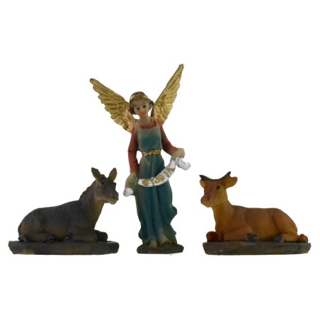 Set 10 figure 7 cm Natività presepe, Re Magi, angelo e cammello
