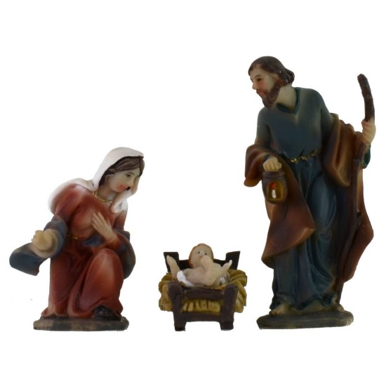 Conjunto de 10 figuras de 7 cm, Natividad del pesebre, Reyes Magos, ángel y camello.
