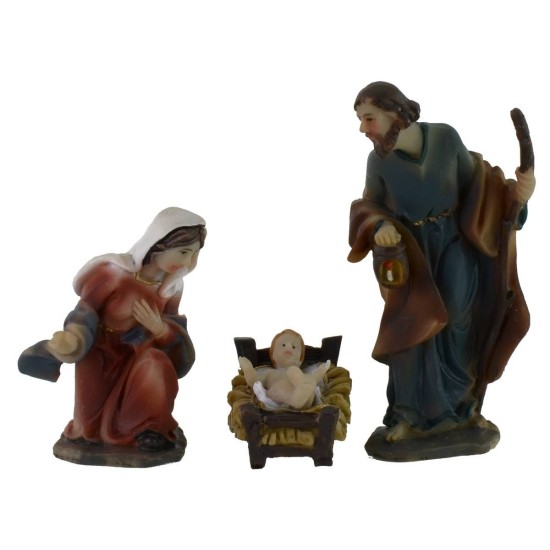 Set 10 figure 7 cm Natività presepe, Re Magi, angelo e cammello