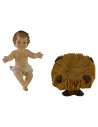 Niño Jesús cm 7x10 en resina con cuna para estatuas de 25-30 cm