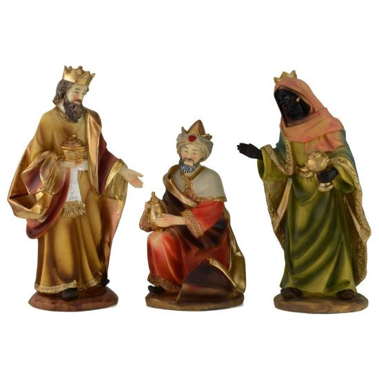 Juego de 3 Reyes Magos de resina serie 20 cm Mondo Presepi