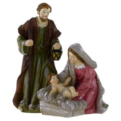 Natività monoblocco in resina cm 10,6x6,6x11,7 h Mondo Presepi