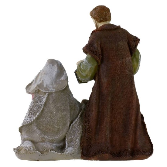 Natividad monobloque de resina de 10,6x6,6x11,7 cm h Mundo Pesebres