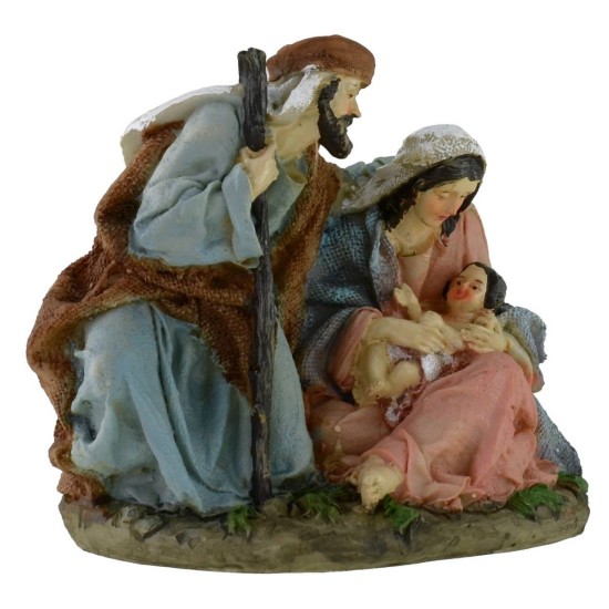 Natividad monobloque de resina de 15x11x14,6 cm h Mondo Presepi.