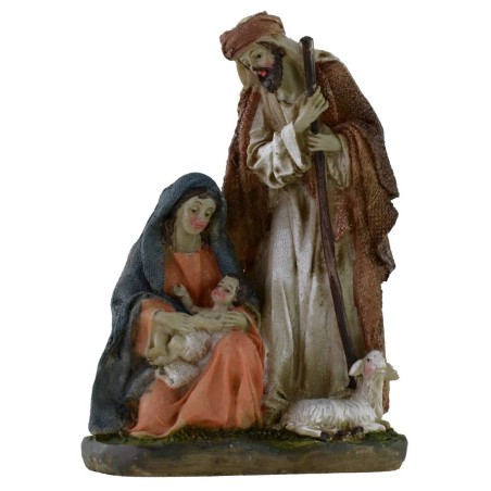 Sacra Famiglia monoblocco in resina cm 14x8x20 h cm Mondo