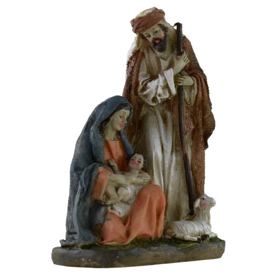 Sacra Famiglia monoblocco in resina cm 14x8x20 h cm Mondo