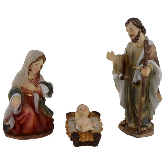 Natividad en conjunto de 11 figuras de 9 cm en resina