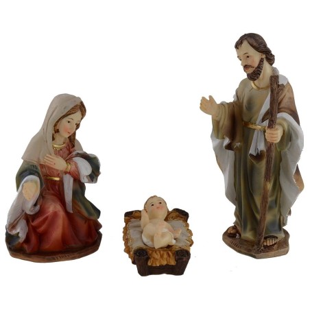 Nativity set of 11 subjects 9 cm in resin
