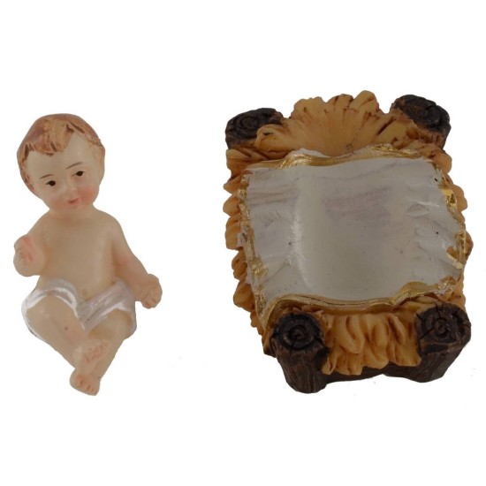 Natività in set da 11 soggetti 9 cm in resina Mondo Presepi