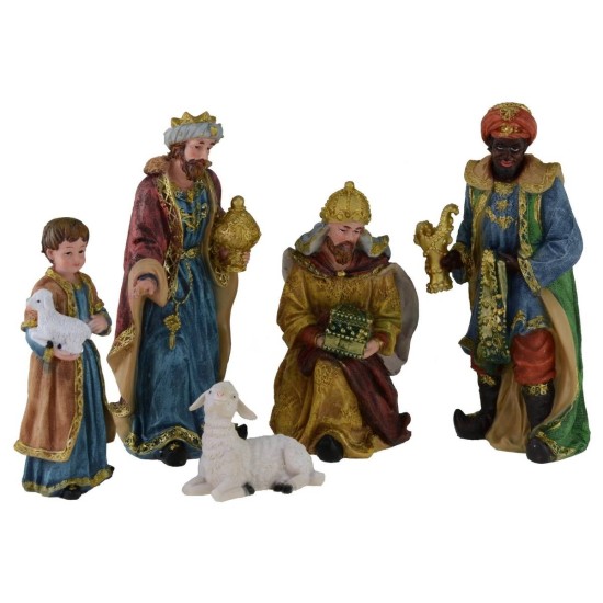 Natividad en conjunto de 11 figuras de 27 cm para belén