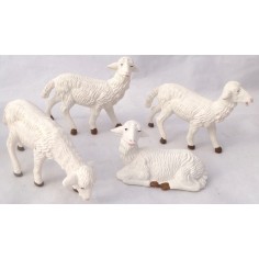 Set 4 pecore per statue cm 15 - PG15 Mondo Presepi