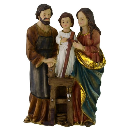 Sacra Famiglia in resina cm 18,5x9,5x31 h cm Mondo Presepi