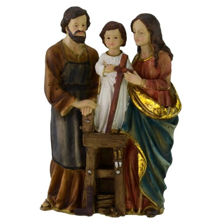 Holy Family in resin 18.5x9.5x31 h cm