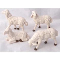 Set 4 pecore per pastori cm 20 -PG20 Mondo Presepi