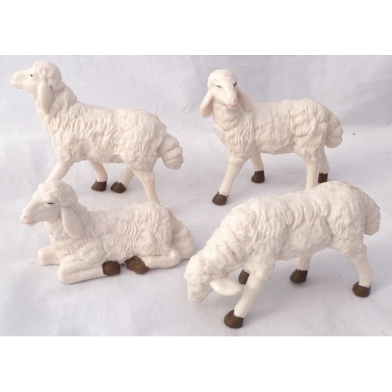 Juego de 4 ovejas para pastores de 20 cm - PG20 Mondo Presepi