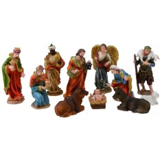 Set Natività 11 personaggi in resina serie 20 cm