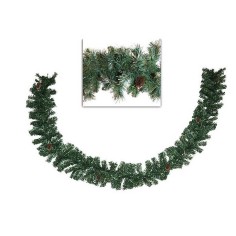 Guirnalda Navideña Siberiana con piñas 300 cm Mondo Presepi