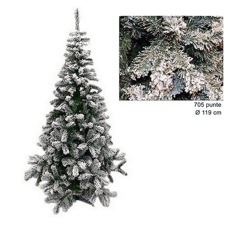 Albero di Natale innevato 210 cm rami 705 Mondo Presepi