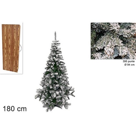 Árbol de Navidad con nieve 180 cm ramas 396 Mondo Presepi