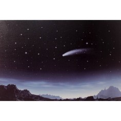 Sky with comet, fiber optic stars and f. 