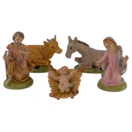 Natività 5 soggetti serie 9 cm in pvc