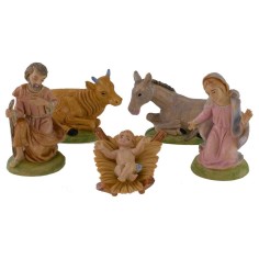 Natività 5 soggetti serie 9 cm in pvc Mondo Presepi