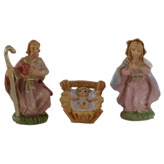Nativity 3 subjects 4 cm in PVC