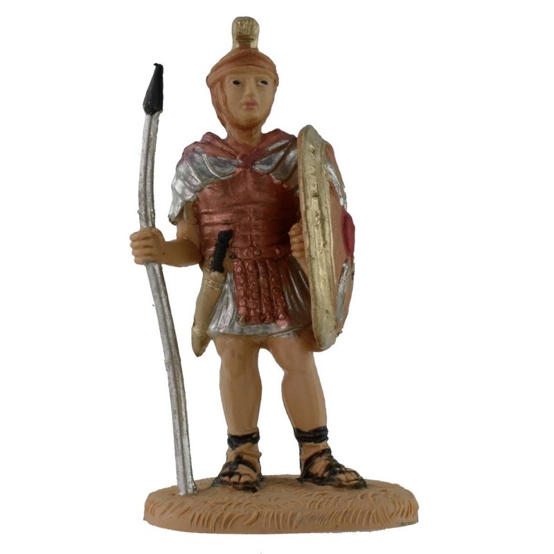 Soldato romano con lancia e scudo cm 8 in pvc Mondo Presepi