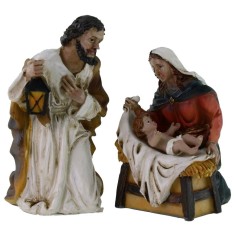 Natività 3 soggetti in resina serie 10 cm Mondo Presepi