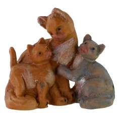 Familia de gatos serie 12 cm Fontanini Mundo Pesebres