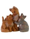 Familia de gatos serie 12 cm Fontanini
