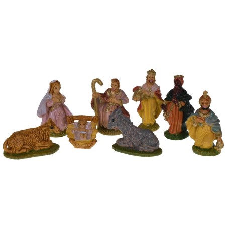 Natividad 8 figuras 4 cm Mundo Belenes