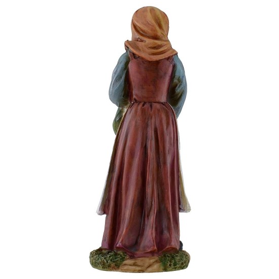 Mujer con fardo de 20 cm en resina Mondo Presepi