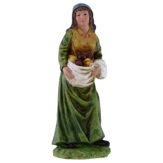 Donna con frutta cm 20 in resina Mondo Presepi