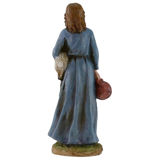 Shepherdess with lamb 20 cm in resin